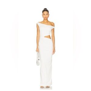 Revolve superdown One Shoulder White Dress